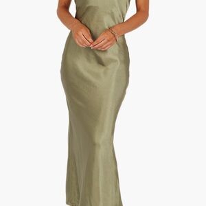 Petal + Pup Grasie Satin Halter Dress